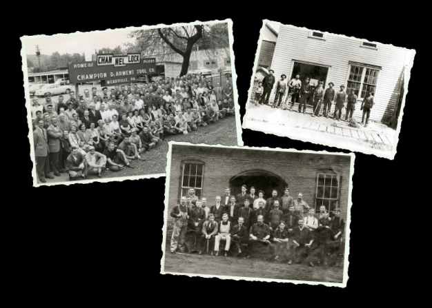 3 Black and white historical photos from Channellock, Inc., founded in 1886